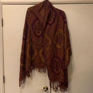 Multi-colored shawl wrap